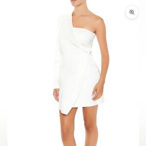 Forever 21 White One-Shoulder Dress